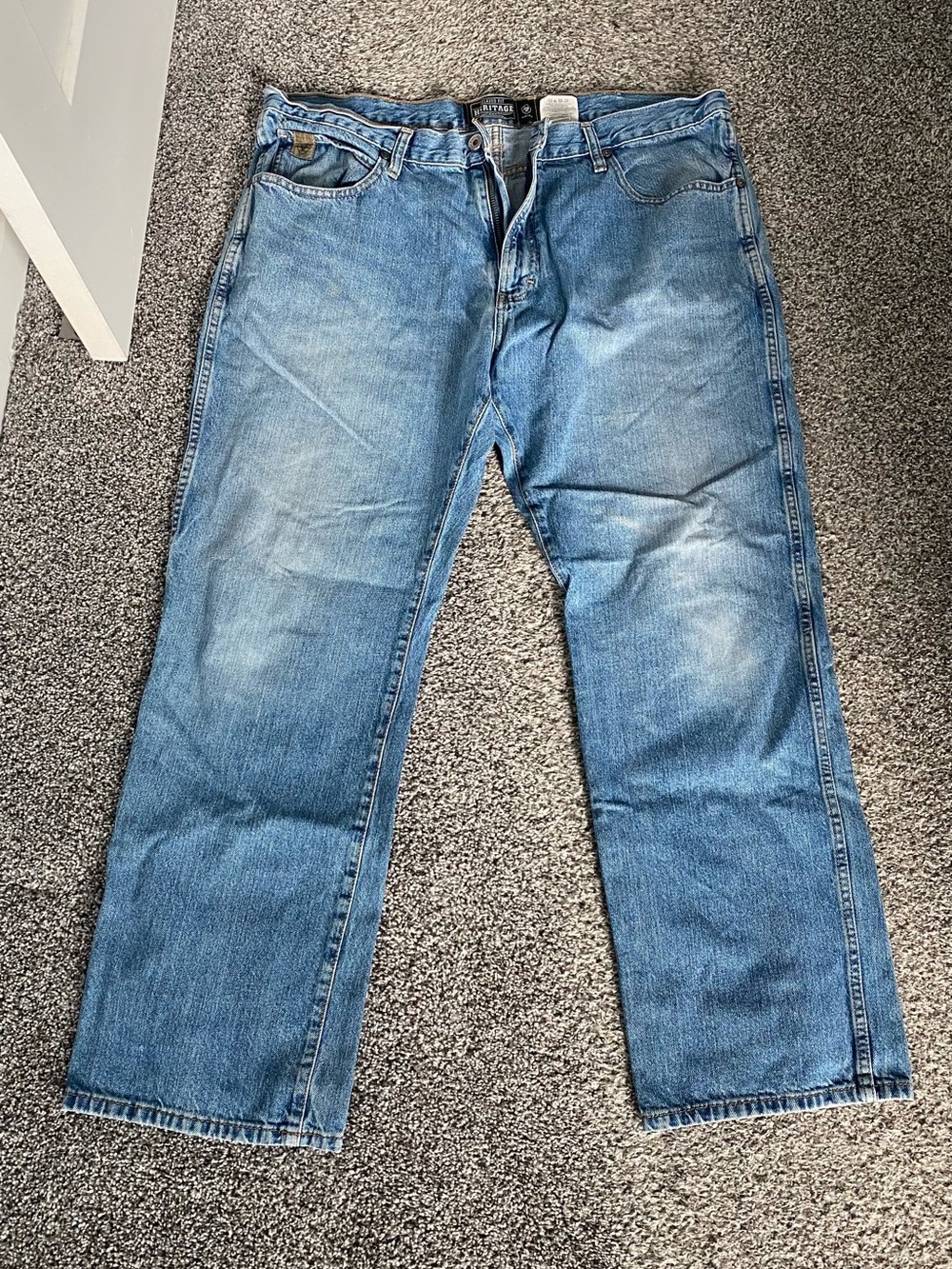 Ariat Men's Relaxed Fit Straight-Leg Blue Jeans Size 38x30